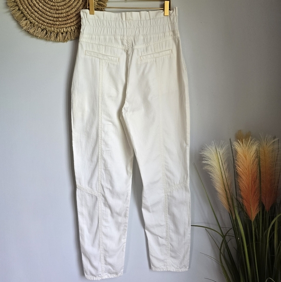 BA&SH, New, OMNY High Waisted Off White Zip Front Carrot Trouser Pants Size 0 - Picture 8 of 13
